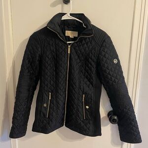 Michael Kors Black Outerwear with Tan Label